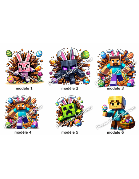 Box chocolat Pâques Minekraft