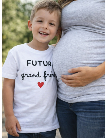T-shirt enfant personnalisé "Futur grand frère" – Annonce grossesse originale