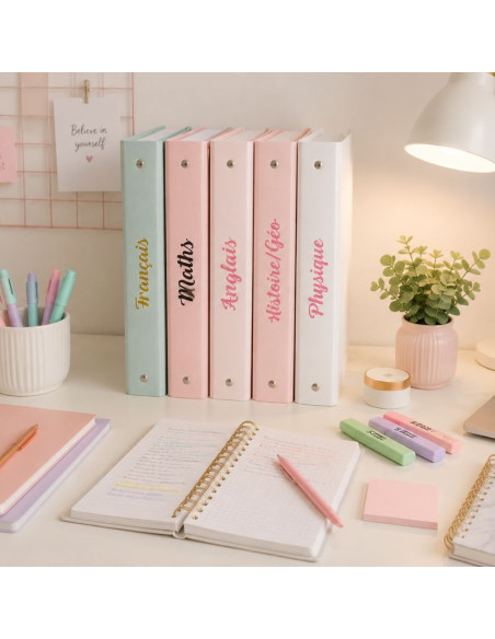 Stickers matières scolaires personnalisés | Étiquettes classeurs école | Stickers rangement bureau| Organisation scolaire