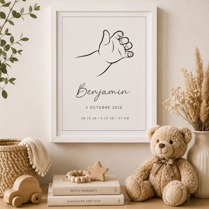 Cadre souvenir naissance minimaliste...