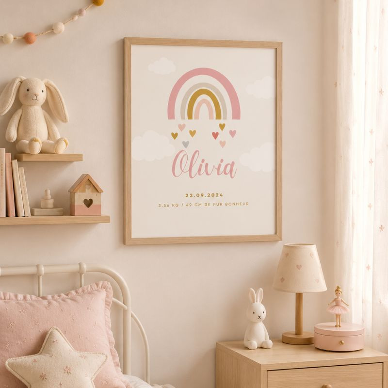 Cadre naissance bohème – Décoration...