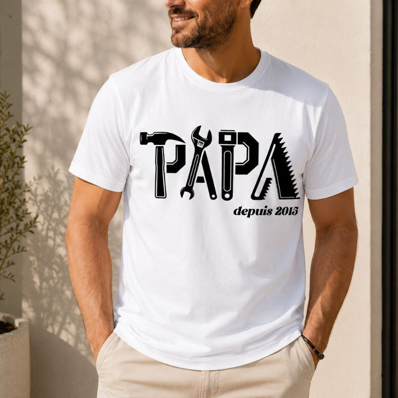 T-shirt papa bricoleur personnalisé