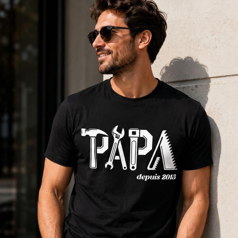T-shirt papa bricoleur personnalisé