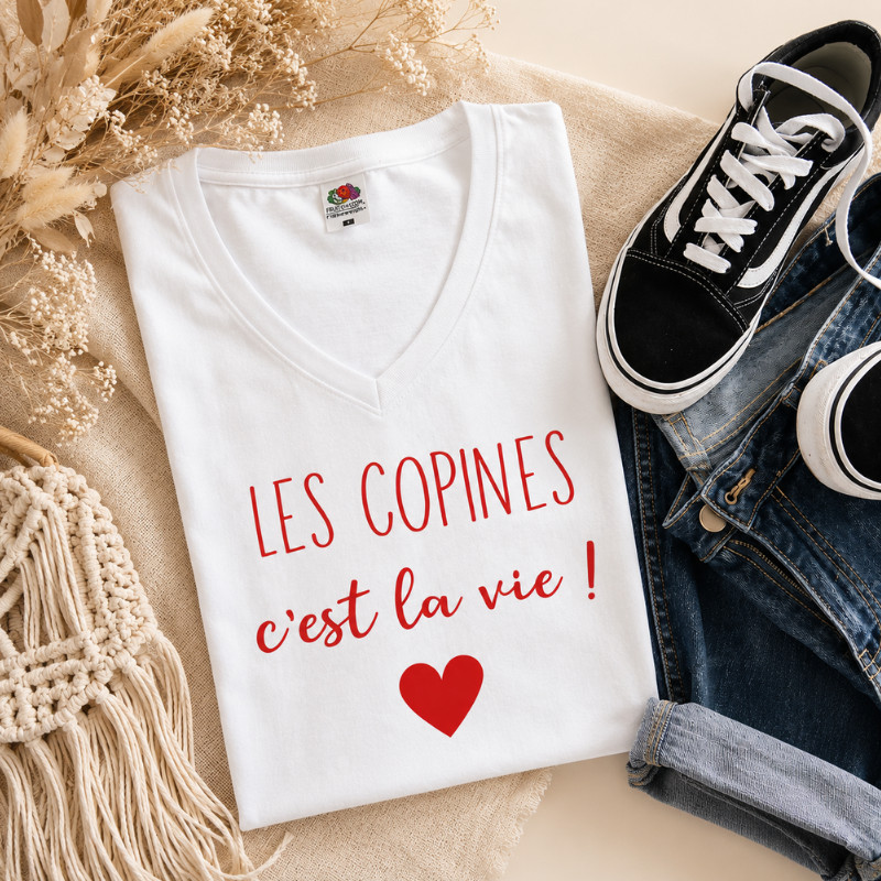 Tee shirt FEMME "les copines c'est la...
