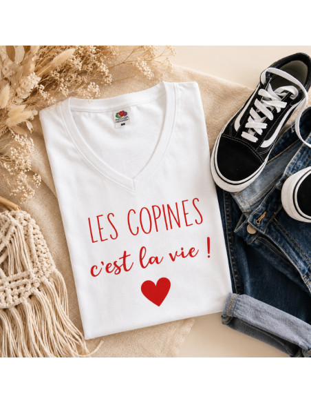 Tee shirt FEMME "les copines c'est la vie"