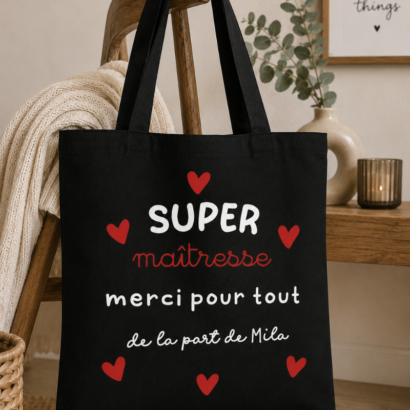 Tote bag maîtresse personnalisé –...