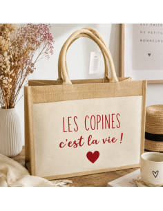 Sac cabas jute “Les copines...