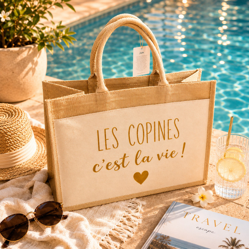 Sac cabas jute “Les copines c’est la...