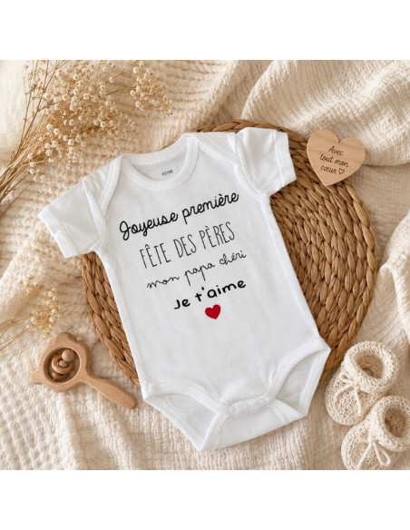 Body bébé « Joyeuse première Fête des Pères » ❤️