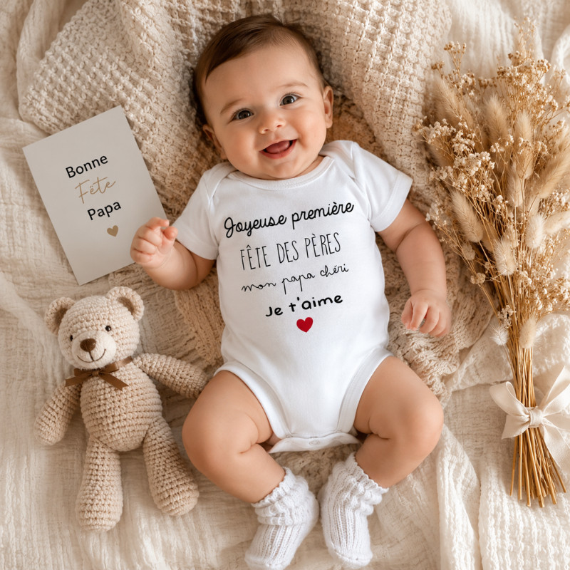 Body bébé « Joyeuse première Fête des...