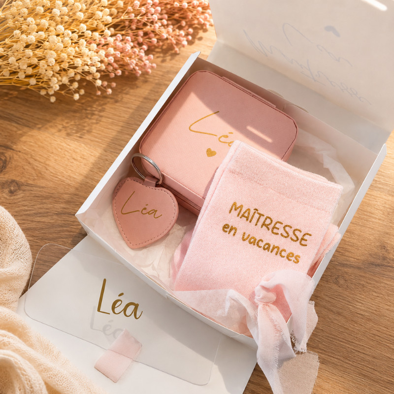 Coffret cadeau personnalisé Maîtresse...