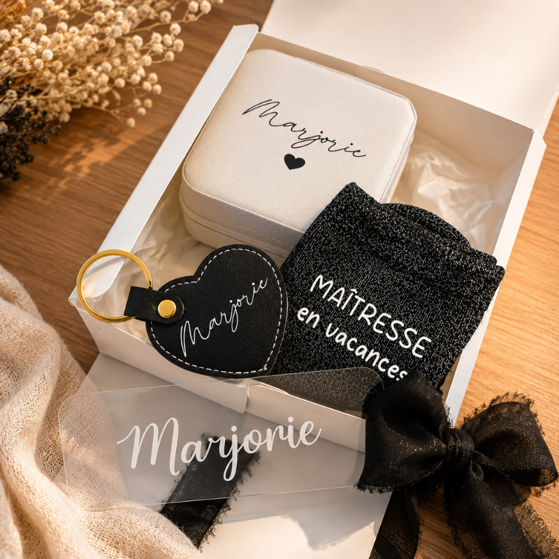 Coffret cadeau personnalisé Maîtresse...
