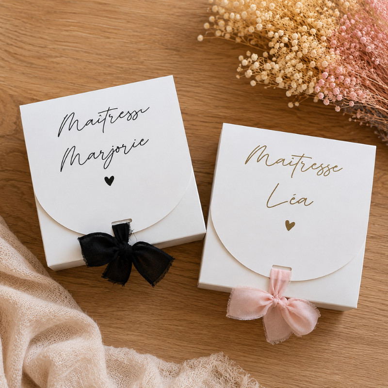 Coffret cadeau personnalisé Maîtresse...