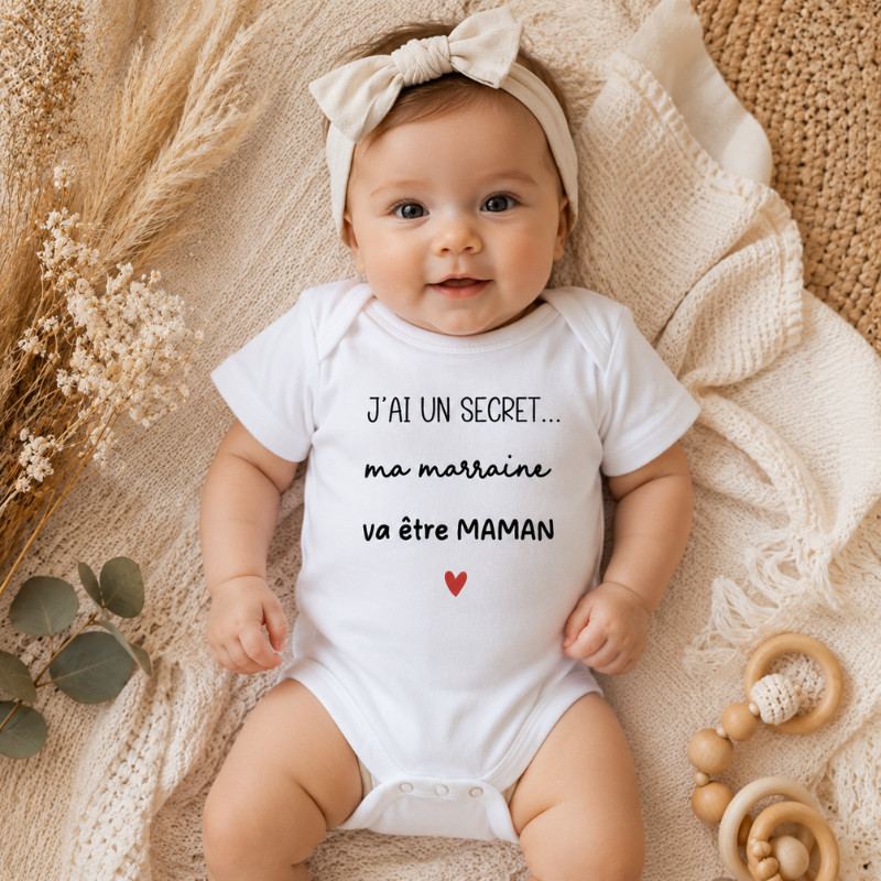 Titre Body bébé personnalisé "J'ai un...