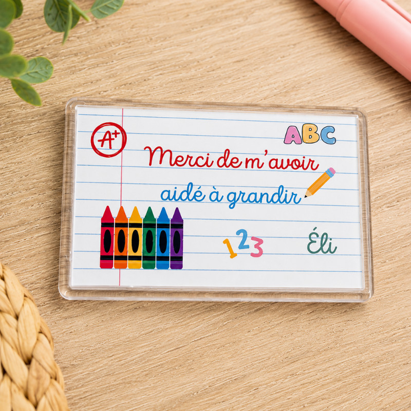 Magnet personnalisé "Merci maîtresse...