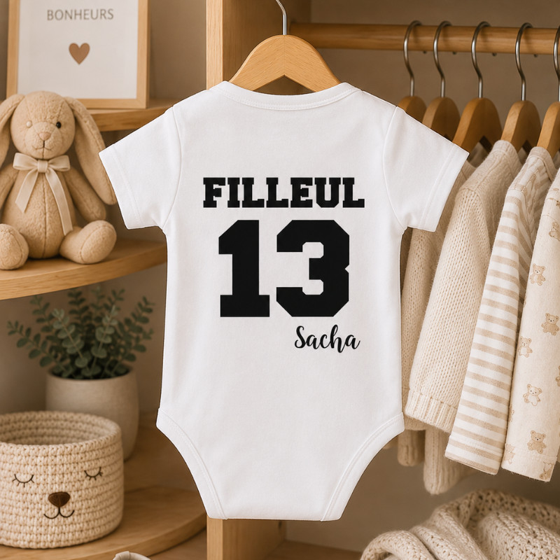 Body bébé personnalisé « Filleul /...