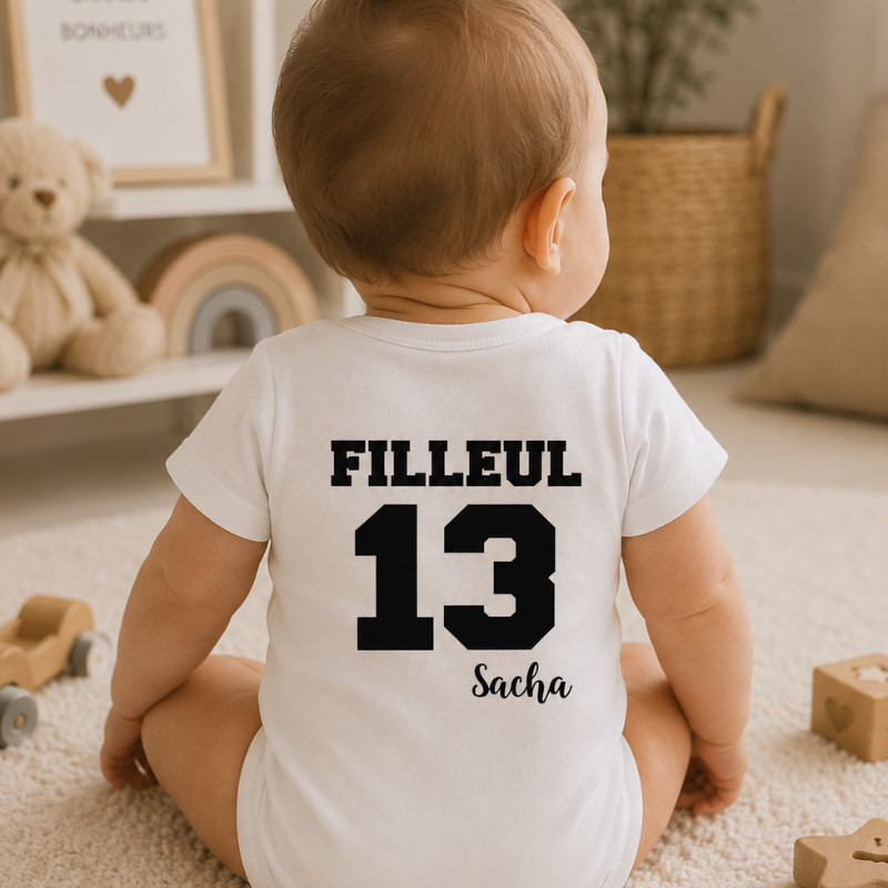 Body bébé personnalisé « Filleul /...