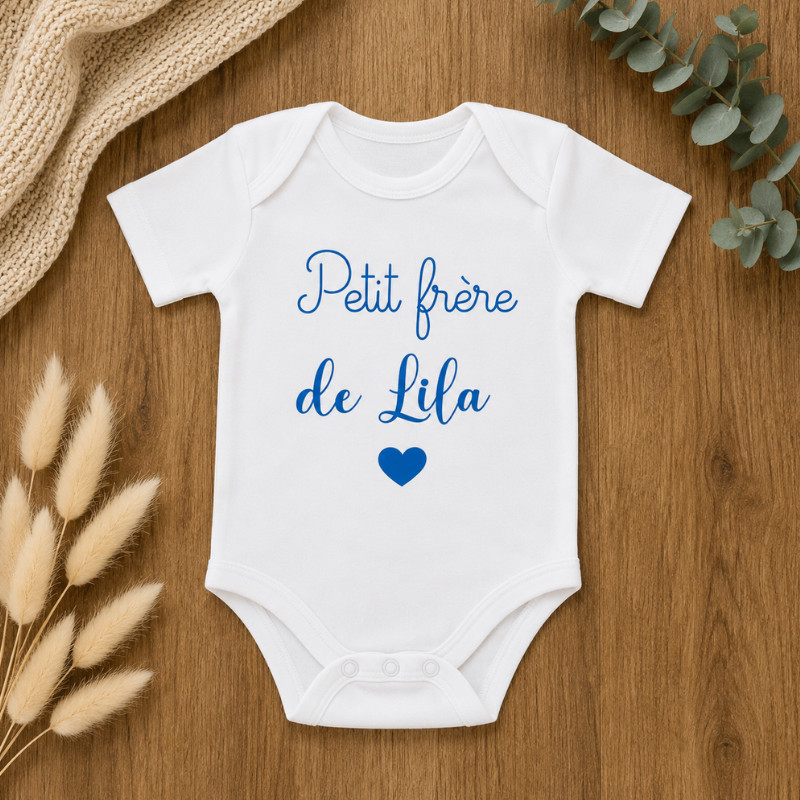 Body bébé personnalisé " Petit frère "