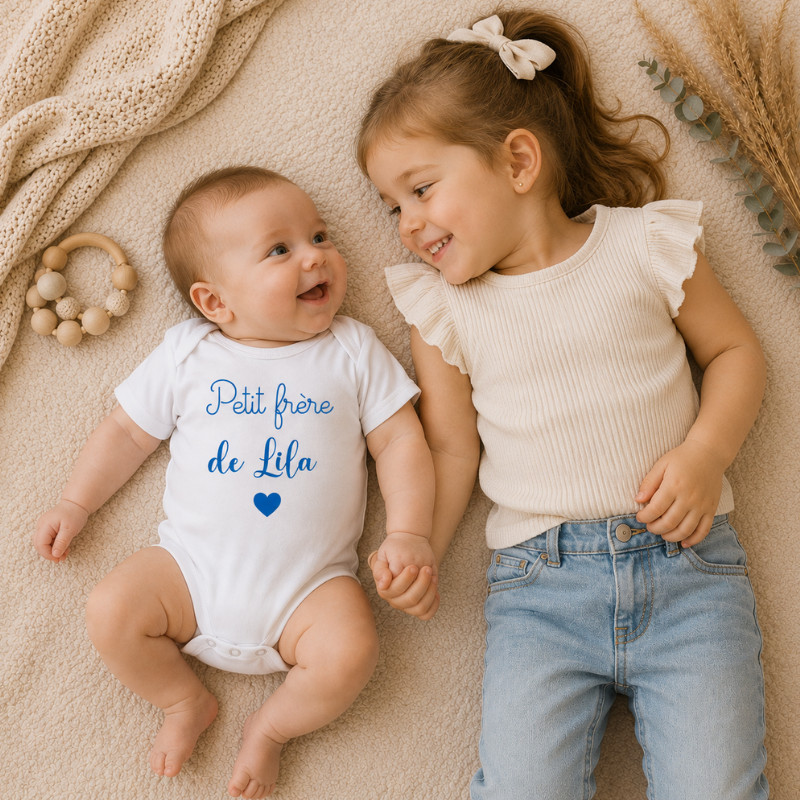 Body bébé personnalisé " Petit frère "