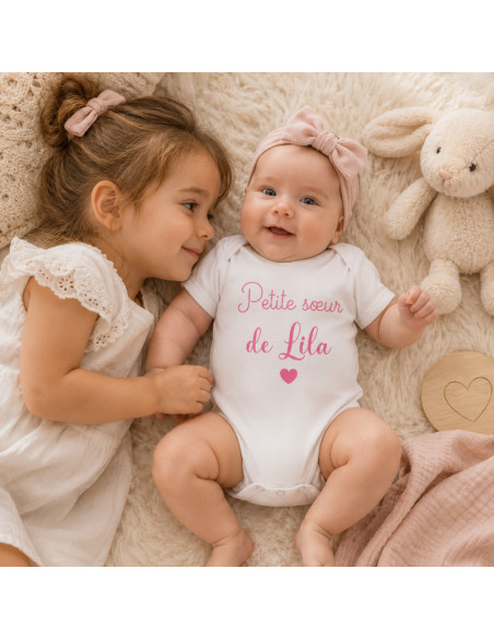 Body bébé personnalisé " Petite soeur "