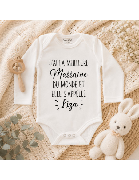 Body bébé personnalisé – La meilleure marraine ou le meilleur parrain du monde