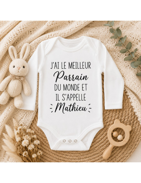 Body bébé personnalisé – La meilleure marraine ou le meilleur parrain du monde