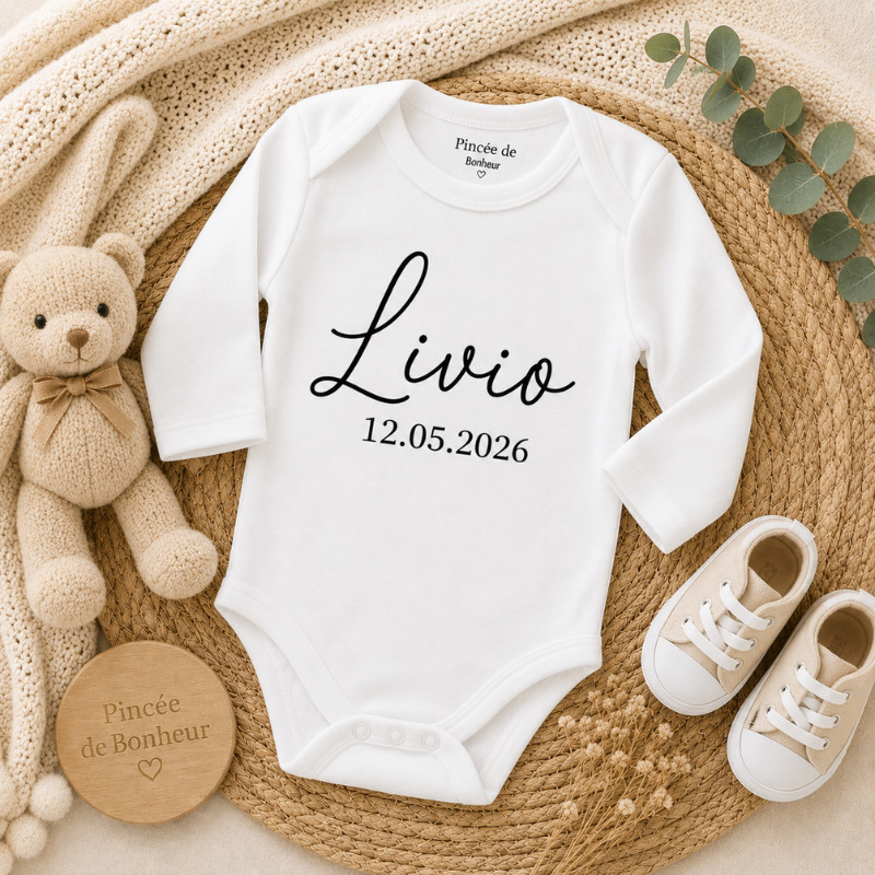Body bébé personnalisé avec prénom et...