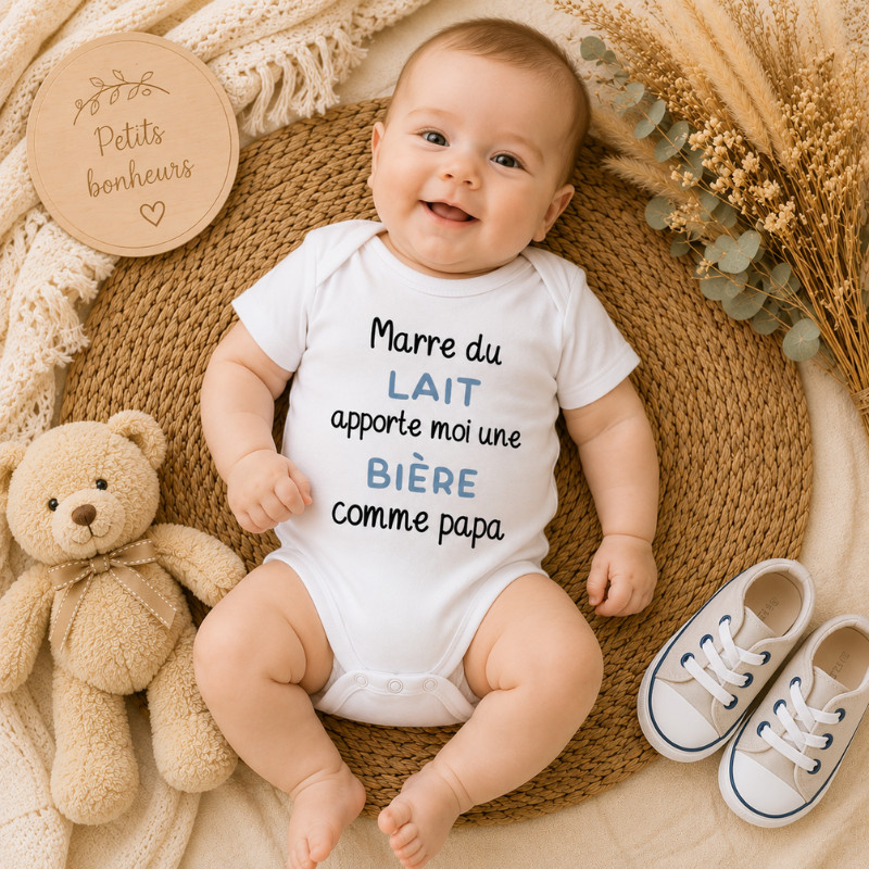 Body bébé "Marre du lait, apporte-moi...