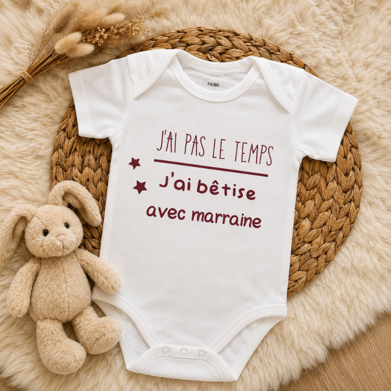 Body bébé humoristique "J'ai pas le...