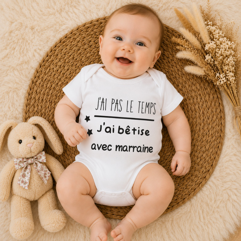Body bébé humoristique "J'ai pas le...