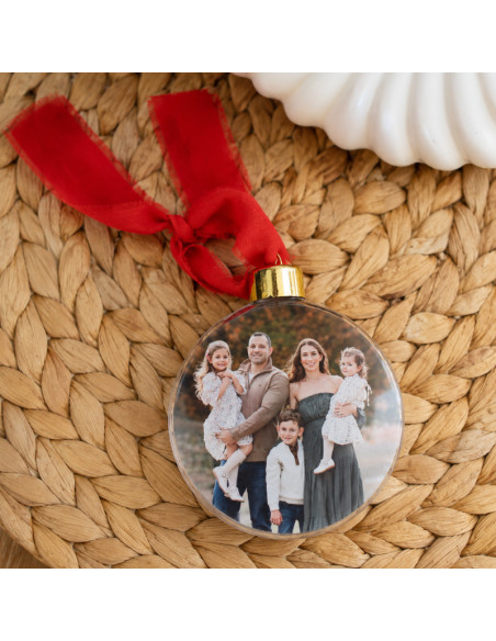 Boule de Noël personnalisée avec votre photo