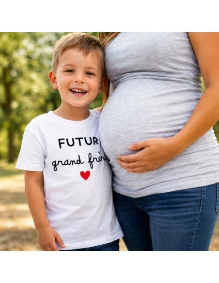 T-shirt enfant personnalisé "Futur grand frère" – Annonce grossesse originale