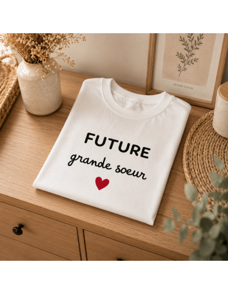 T-shirt enfant personnalisé "Future grande soeur" – Annonce grossesse originale