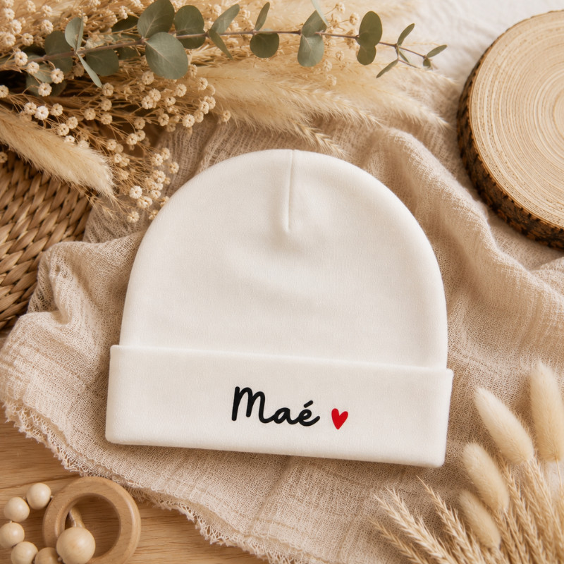 Bonnet bébé personnalisé avec prénom...