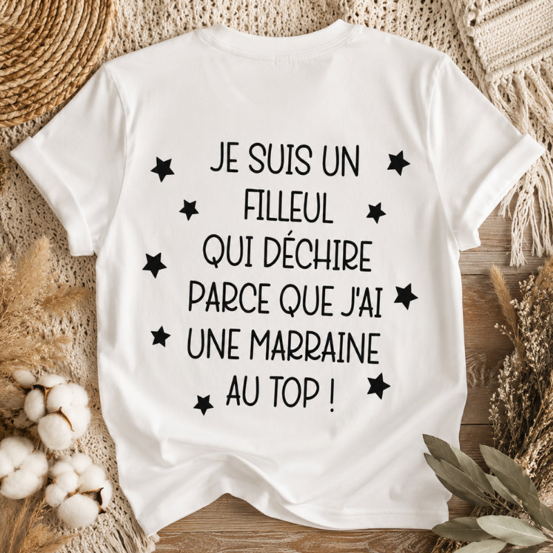 Tee shirt filleul qui déchire...