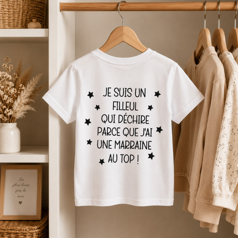 Tee shirt filleul qui déchire...