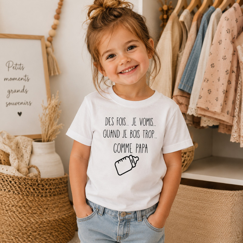 T-shirt enfant personnalisé des fois...