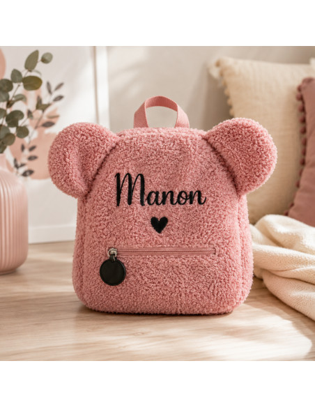 Sac à dos ourson personnalisé avec prénom – Sac enfant crèche, maternelle et sorties