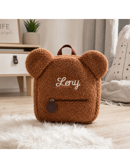 Sac à dos ourson personnalisé avec prénom – Sac enfant crèche, maternelle et sorties