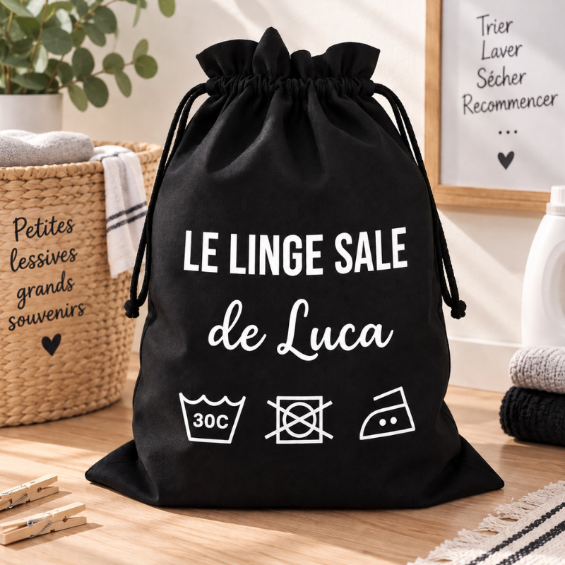 Sac à linge sale enfant personnalisé...