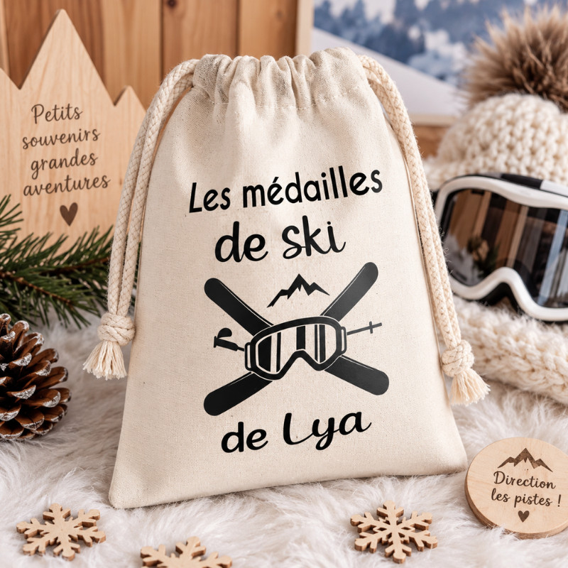 Pochon à médailles de ski...