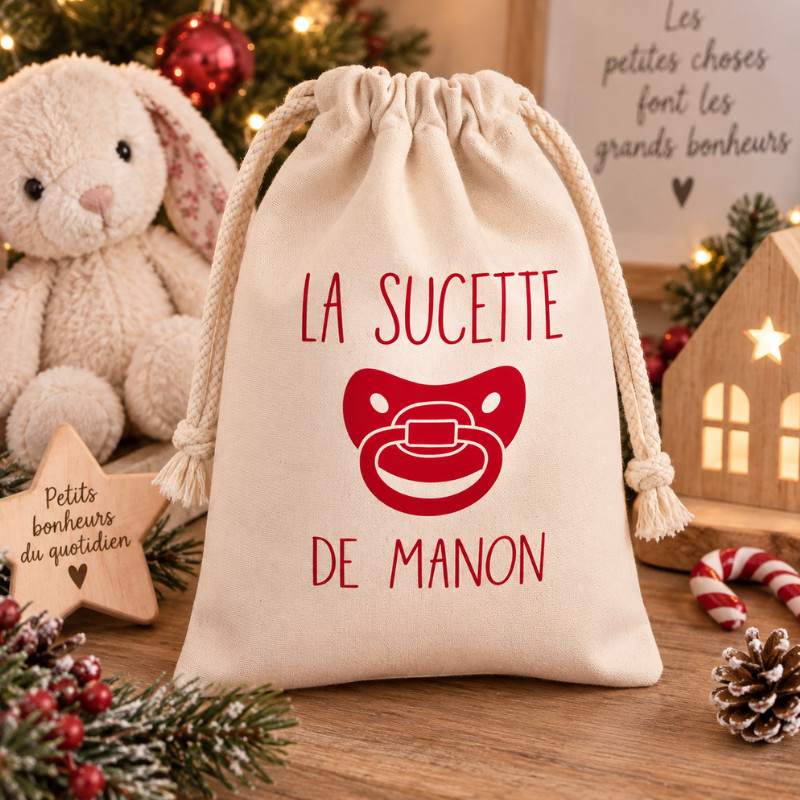 Pochon de Noël personnalisé « Pour...