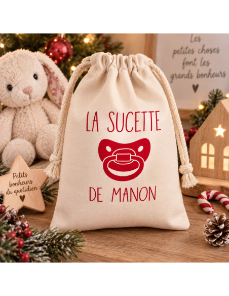 Pochon de Noël personnalisé « Pour Papa Noël »