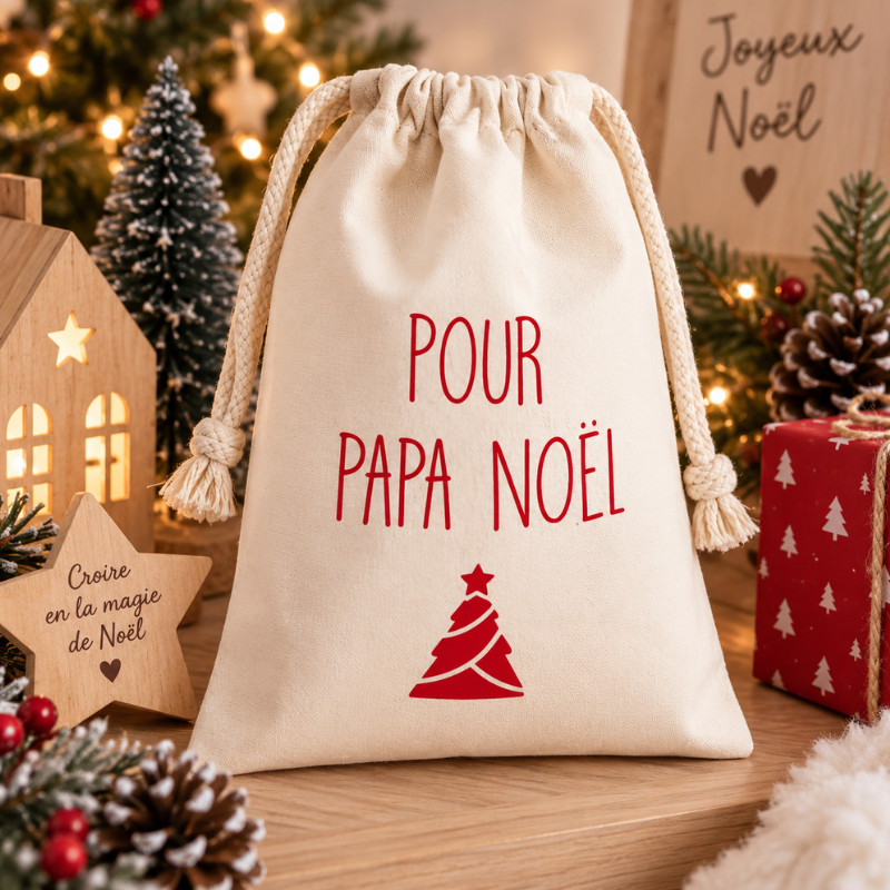 Pochon de Noël personnalisé « Pour...