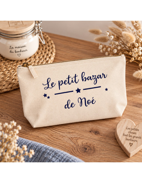 Trousse enfant personnalisée « Le petit bazar de » – Prénom