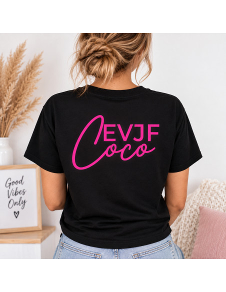 T-shirt EVJF personnalisé – Prénom de la future mariée