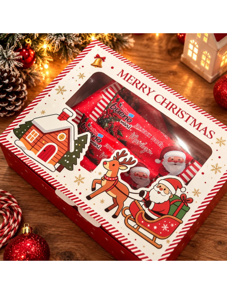 Mini Box de Noël Gourmande Personnalisée – Chocolats & Friandises