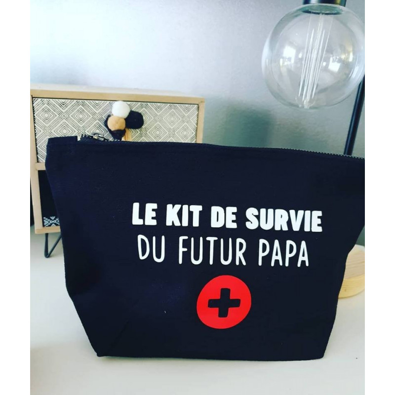 Boite métallique kit de survie d'un futur papa