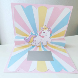 Carte à gratter Licorne