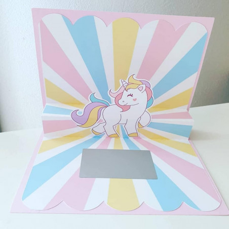 Carte à gratter Licorne